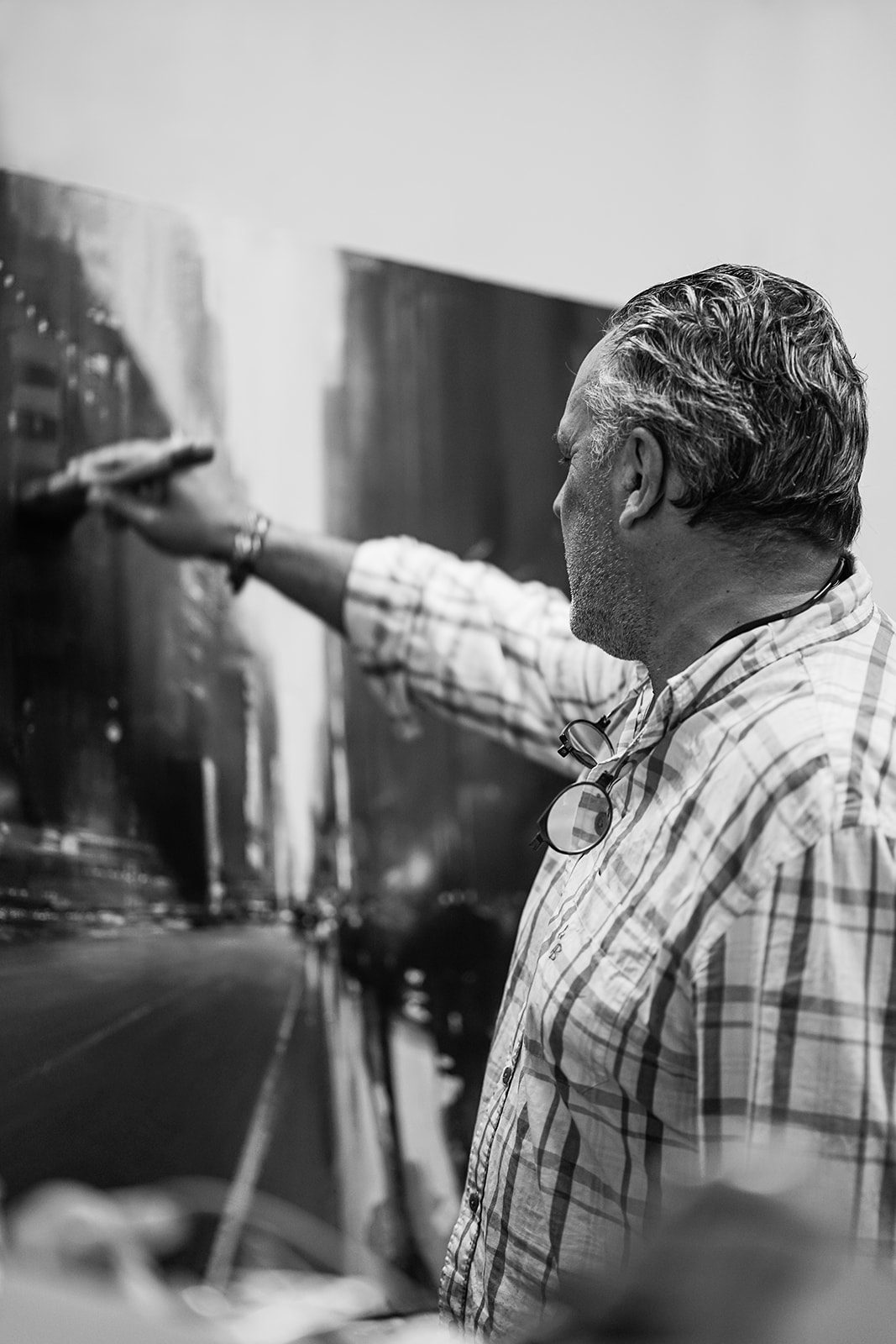 Portrait homme artiste peintre